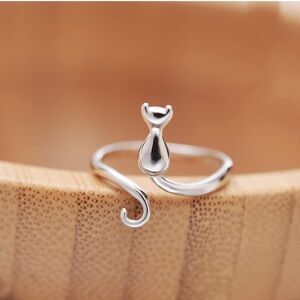 New Charming Silver Cat Ring Adjustable